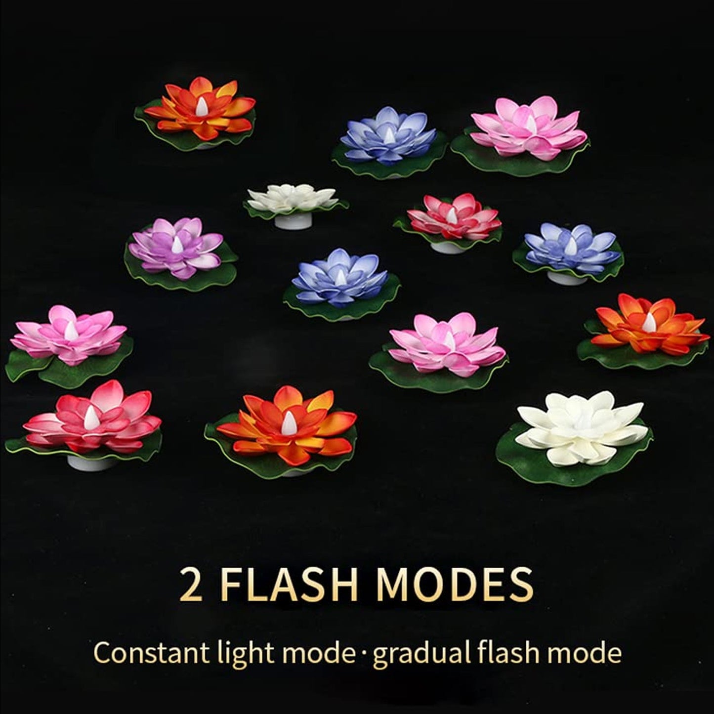 6556 Water Floating Smokeless Candles Lotus Flowers Sensor Led Tealight For Outdoor And Indoor Decoration - Pack Of 6 Candle Candle (Pack Of 6) Wukusy