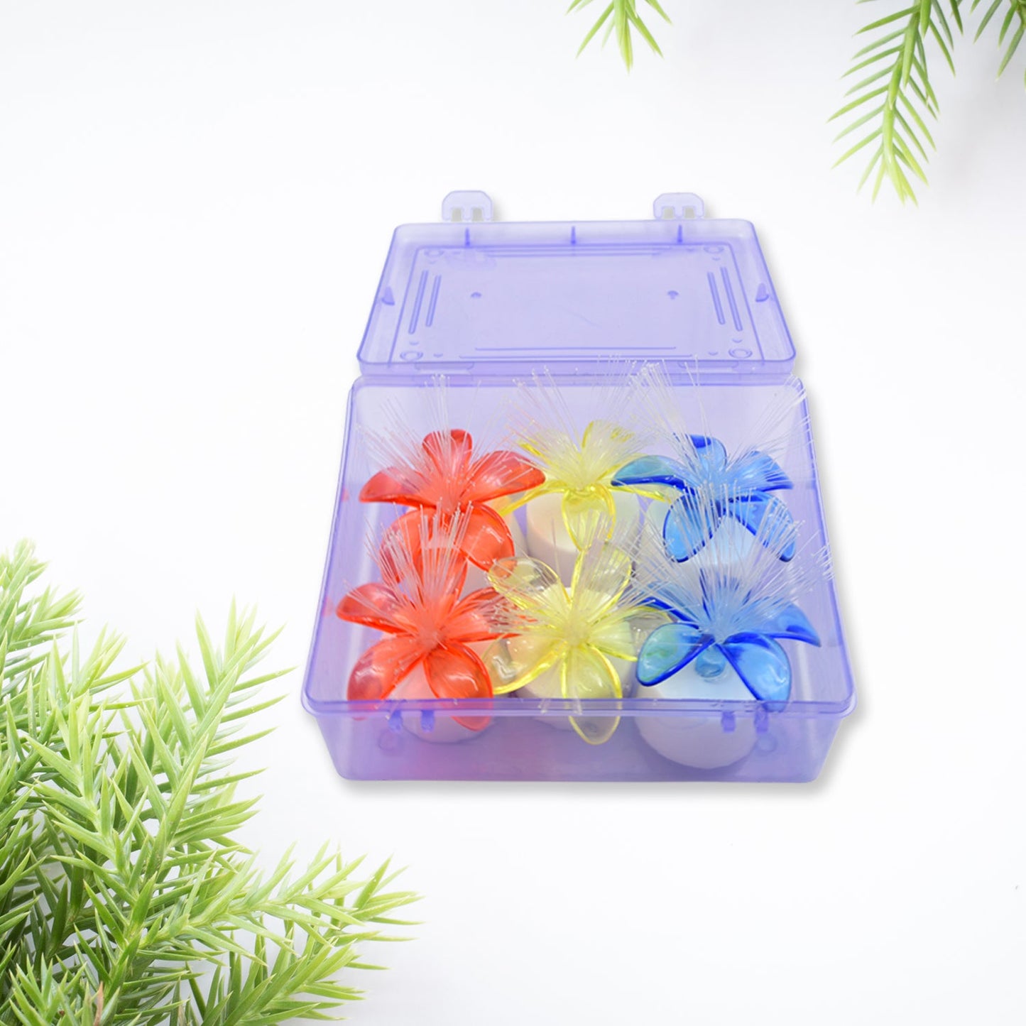 6237a Fiber Optic Light Mini Color Change Led Table Centerpieces Light Up Candle - Pack Of 6 Wukusy