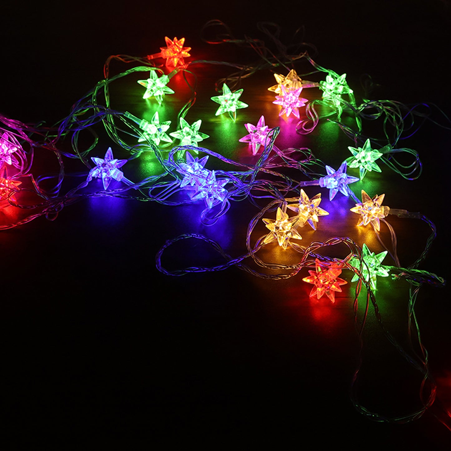 Multicolor Led Decorative String Light With Star-shaped Covers (8 Meter)