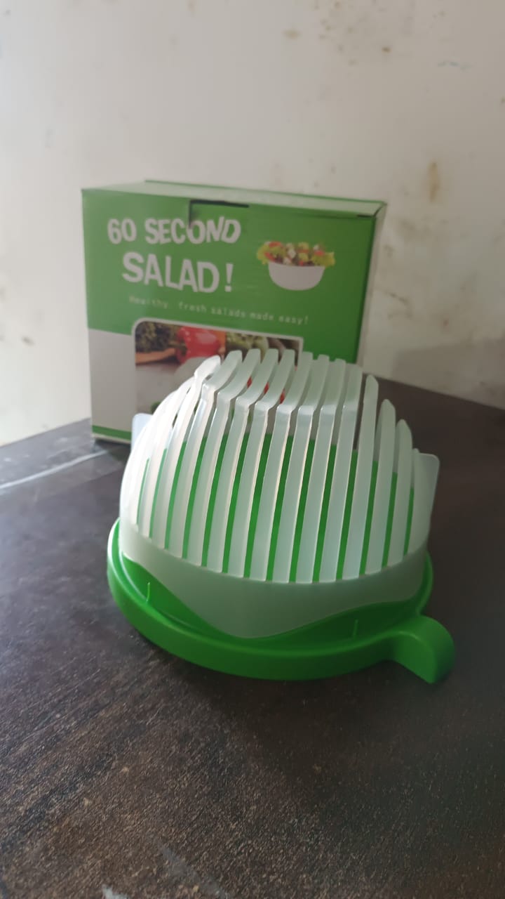 Plastic 60 Seconds Salad Cutter Salad Maker Salad Bow  (1 Pc) Wukusy