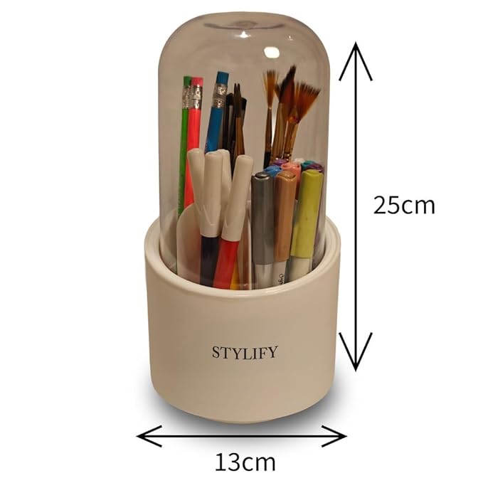 360 Rotating Makeup Brush Holder Howzhat