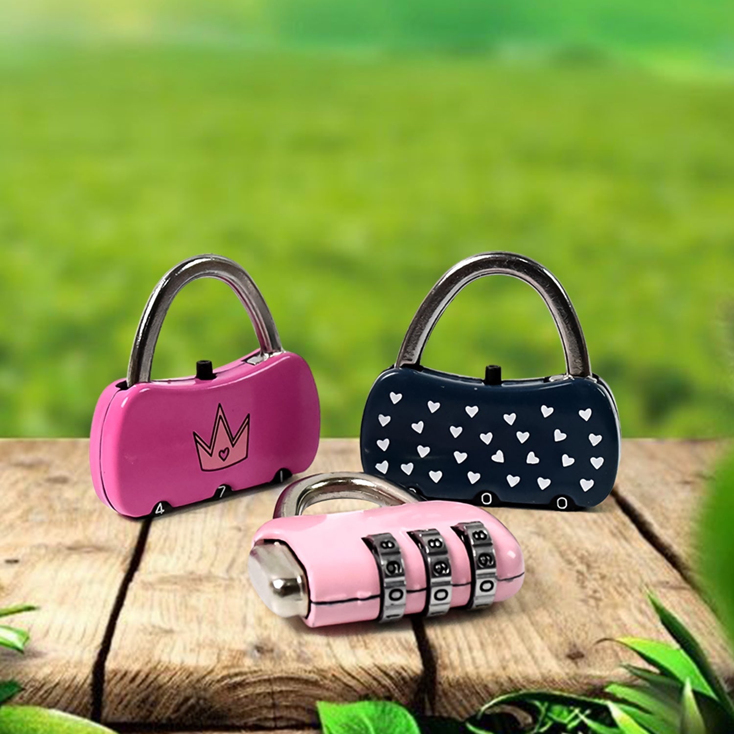 3 Digit Metal Combination Number Lock (1 Pc  Mix Design  Color) Wukusy