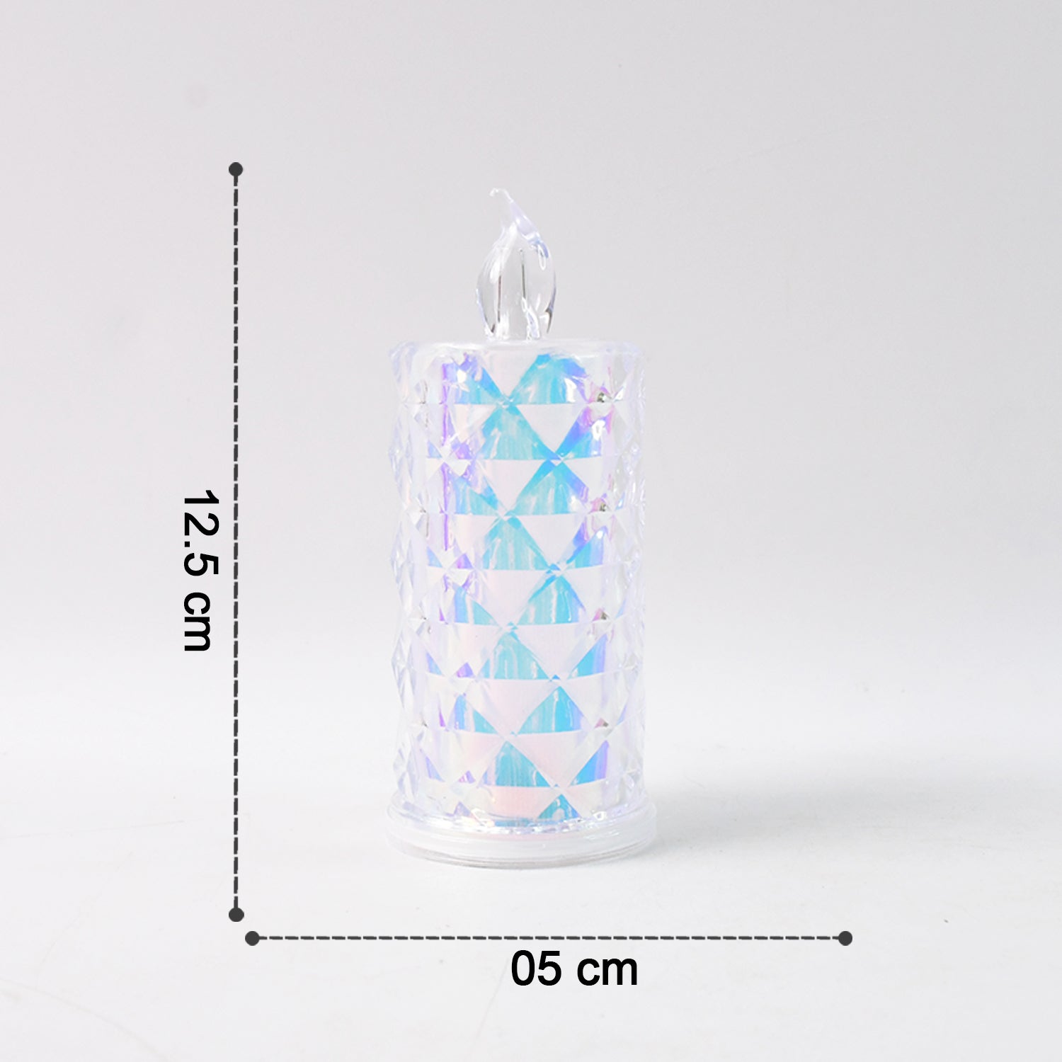 Decorative Led Candle Lights With Holographic Finish (2 Pc  Set) Wukusy