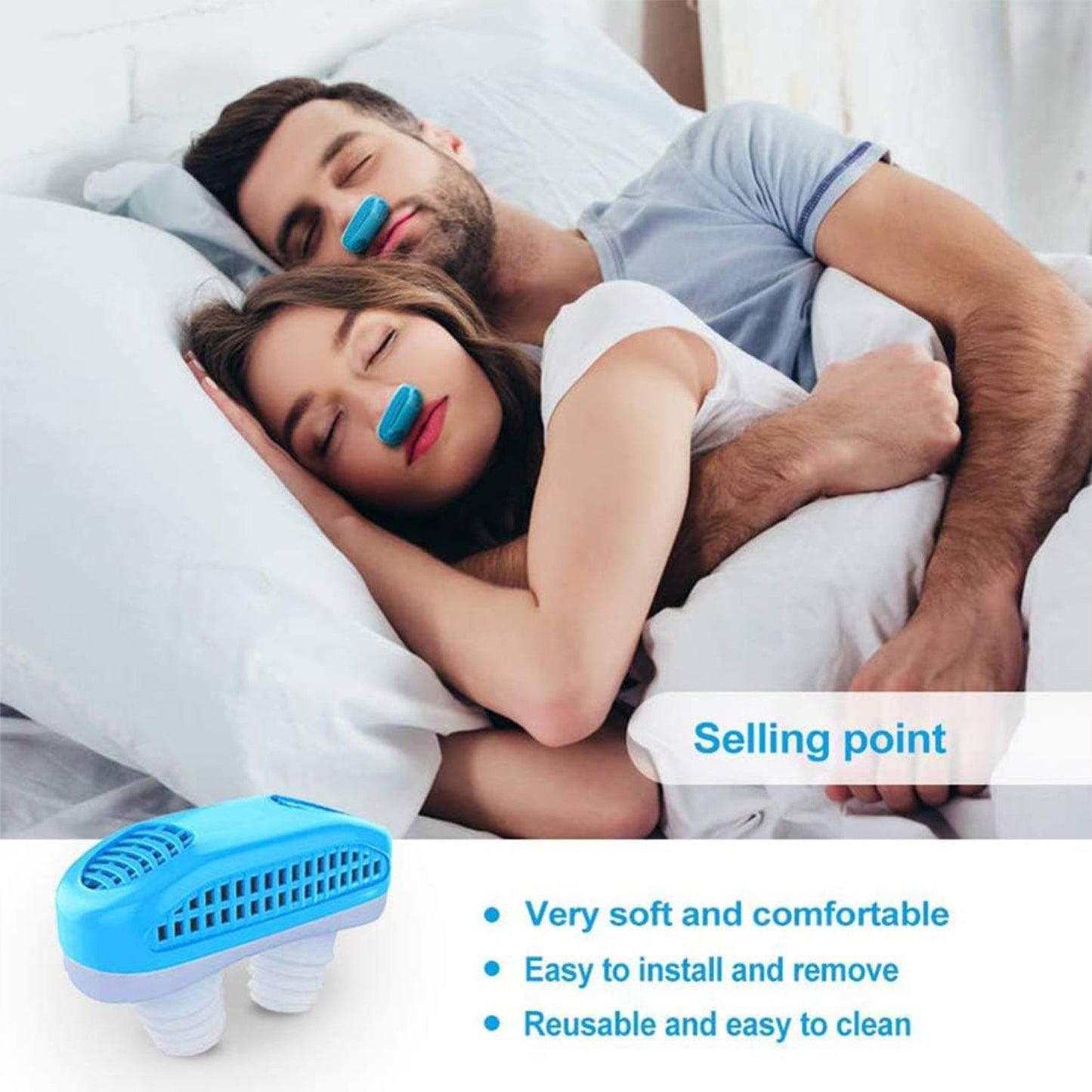 2 In 1 Anti Snoring And Air Purifier Nose Clip Anti Snoring Device (1 Pc  With Plastic Case) Wukusy
