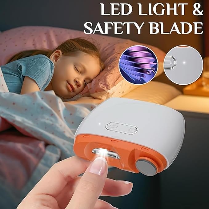 Electric Nail Clipper Automatic Nail Trimmer Nail File with Light And 2 Speeds 2 in 1 Design Fingernail Cutter and Manicure Rechargeable Safety Nail Scissors for Elderly Kids Howzhat