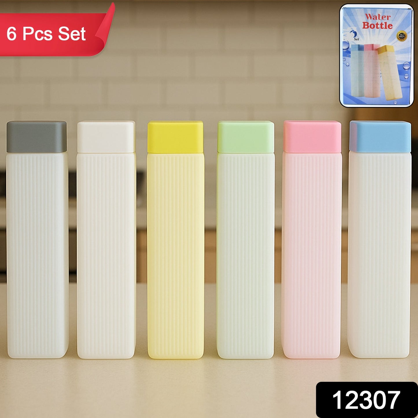 Bpa Plastic Leakproof Hydration Water Bottles (6 In 1) Wukusy