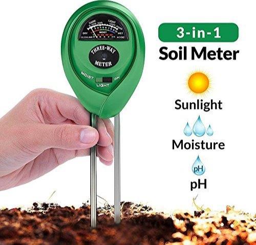 473 Soil Tester 3-in-1 Plant Moisture Sensor (Green) Wukusy