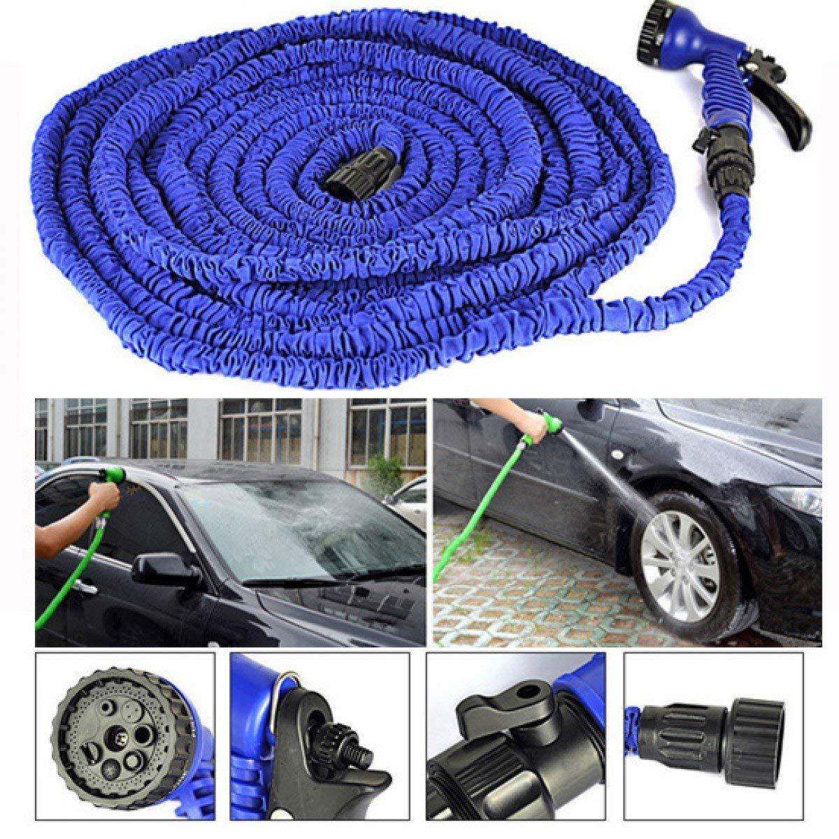 502 -50 Ft Expandable Hose Pipe Nozzle For Garden Wash Car Bike With Spray Gun Wukusy