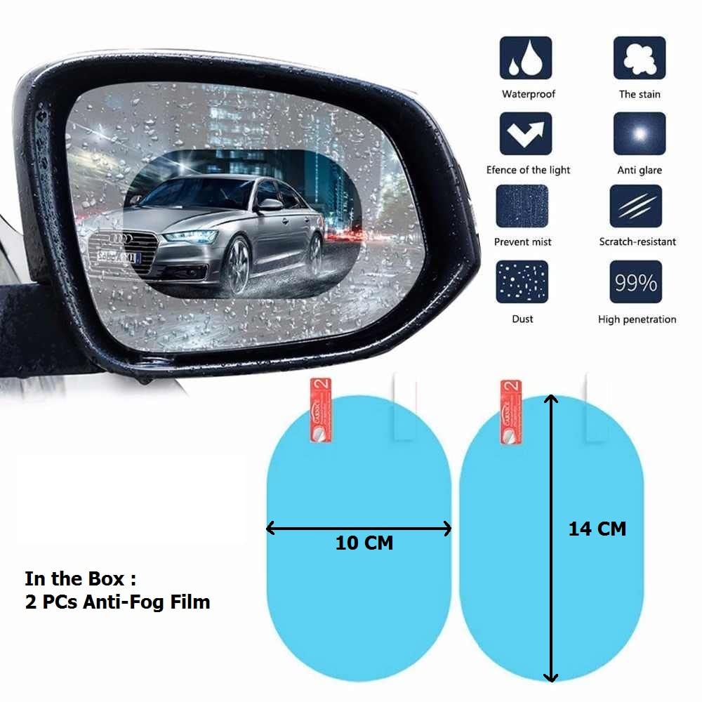 Anti Fog Anti Scratch Interior Rearview Car Mirror Film Waterproof Hd Clear Protective Sticker Film For Safe Driving Car Mirrors Side Windows Wukusy
