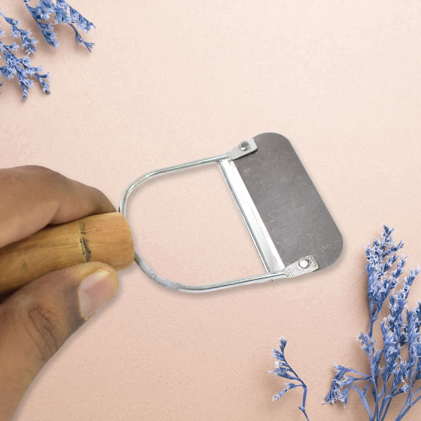 Wooden Handle Metal Vegetable Cutter Peeler Slicer (1 Pc) Wukusy