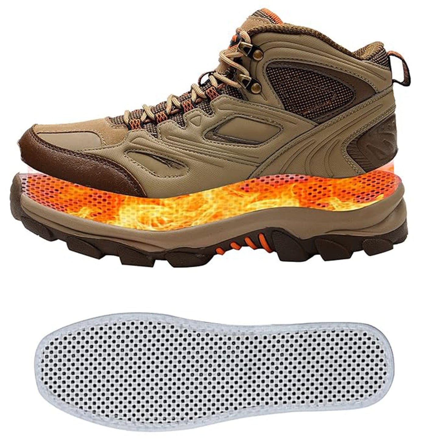 Massage Magnetic Self Heating Insole Shoe Heating Insole For Women Men - Unisex Warm Insole - Thermal Insoles - Tourmaline Self Heating Shoe Inserts - Warm Shoe Pad (1 Pair) Wukusy