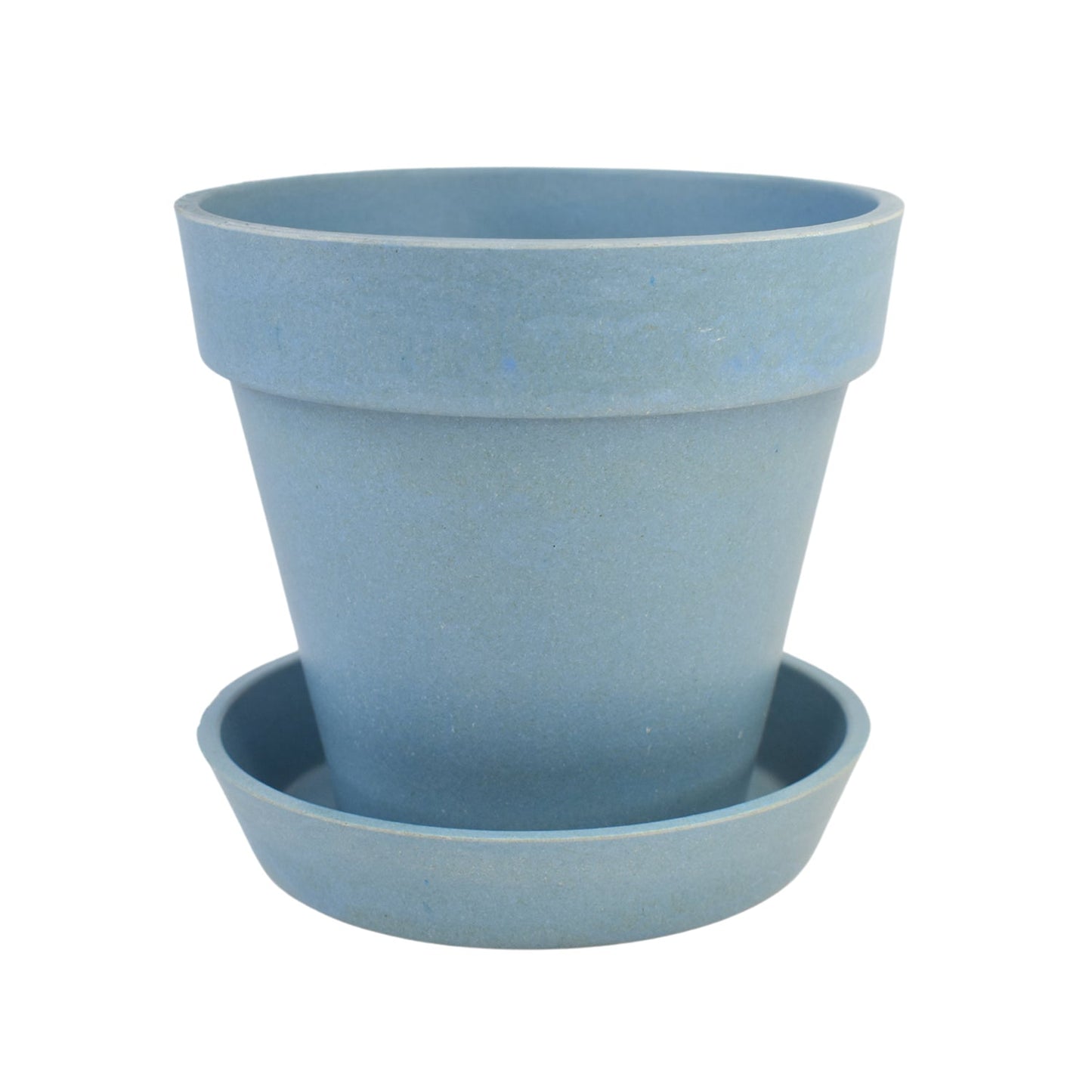 Heavy Plastic Flower Pots With Tray (1 Pc) Wukusy