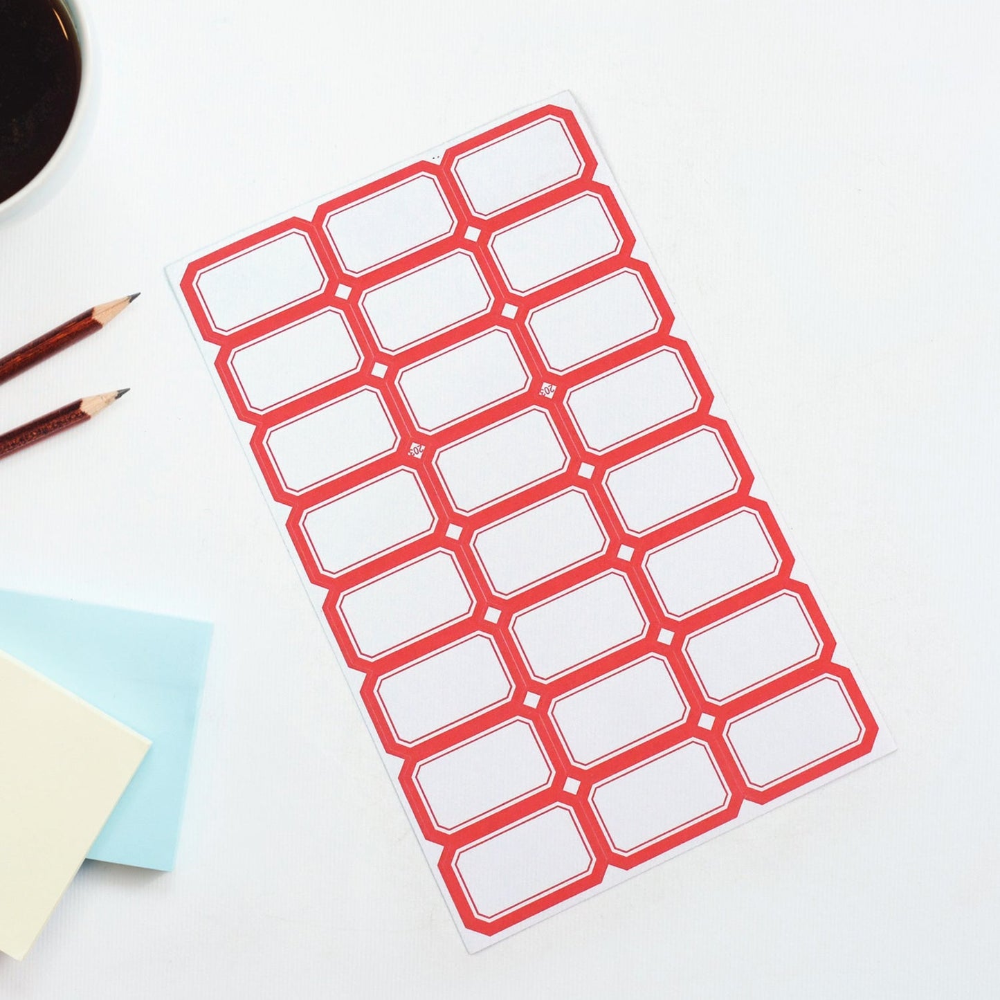 Multipurpose Writable Blank Label Sticker Sheets (1 Sheet) Wukusy