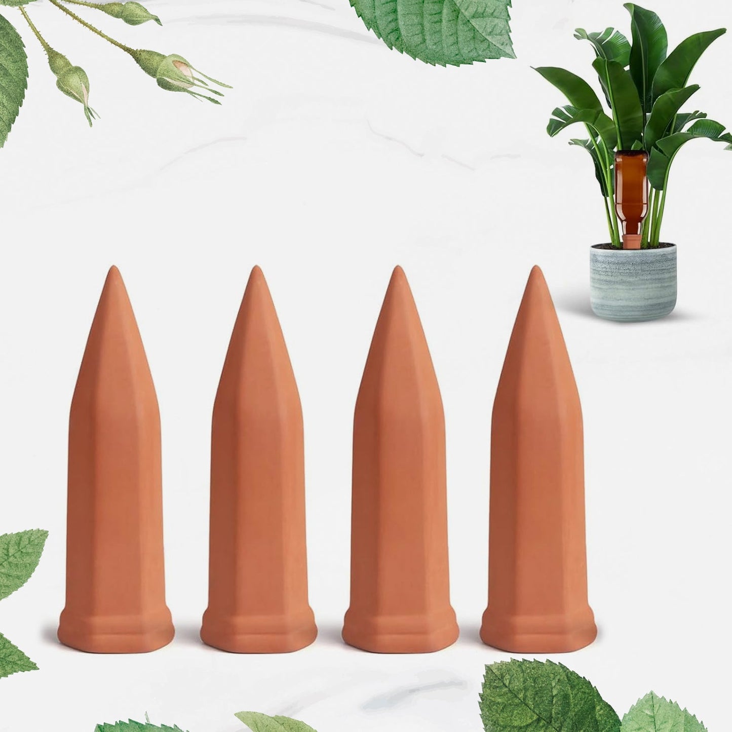 Self Plant Watering Spikes (4 Pcs Set) Wukusy