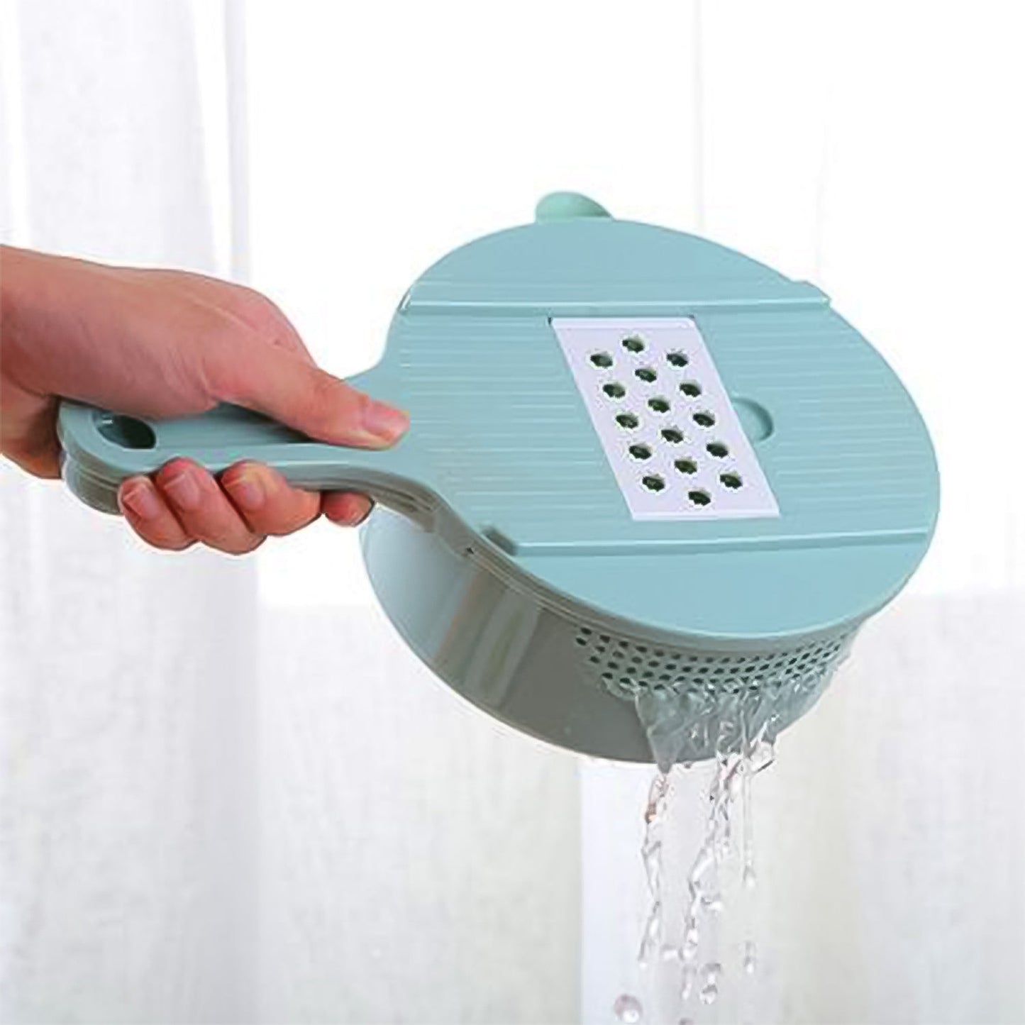 Vegetable Choppers With Drain Basket 6 In 1 Vegetable Slicer Blades (1 Set) Wukusy