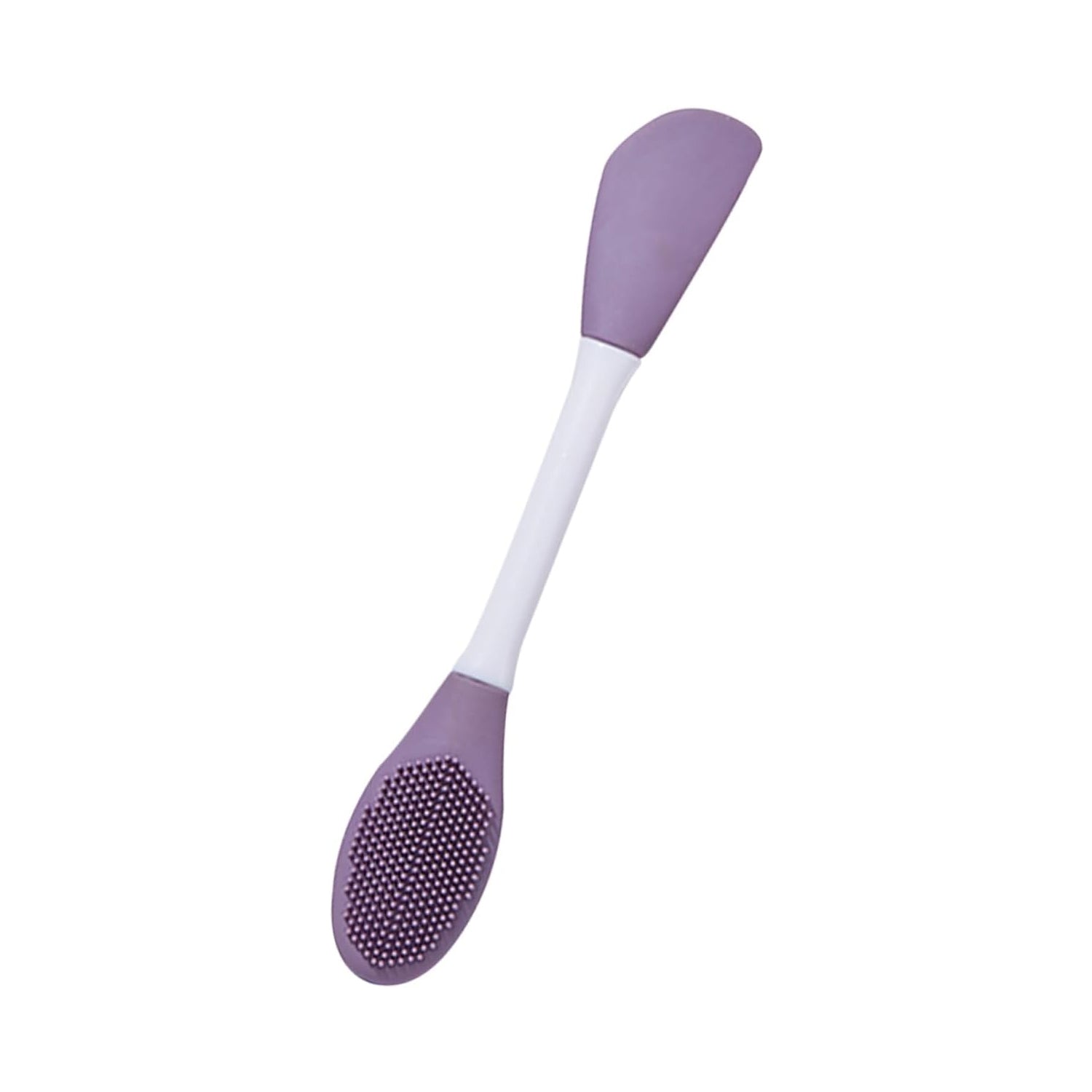 12532 Double-headed Silicone Mask Brush Face Cleansing And Applying Mud Mask Beauty Salon Special Brush Smear Tool Facial Scrub Silicone Wash Scrubber Face Tools (1 Pc) Wukusy