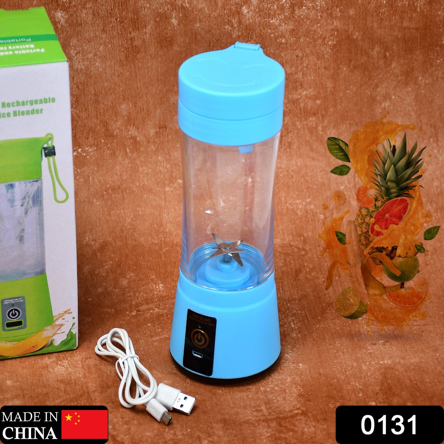 0131 Portable 6 Blade Juicer Cup Usb Rechargeable Vegetables Fruit Juice Maker Juice Extractor Blender Mixer Wukusy