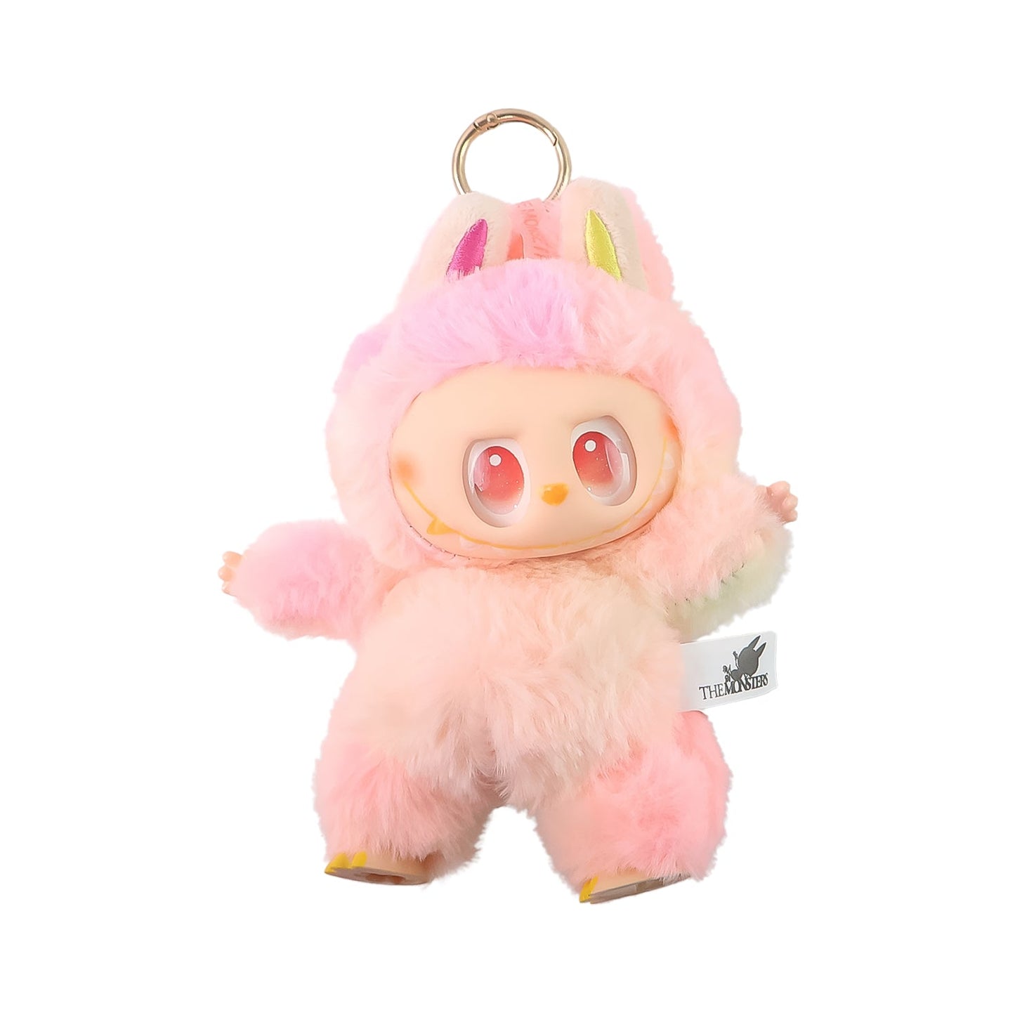 Pink Plush Toy Cartoon Keychain With Hook Colorful Animal Pink (1 Pc) Wukusy