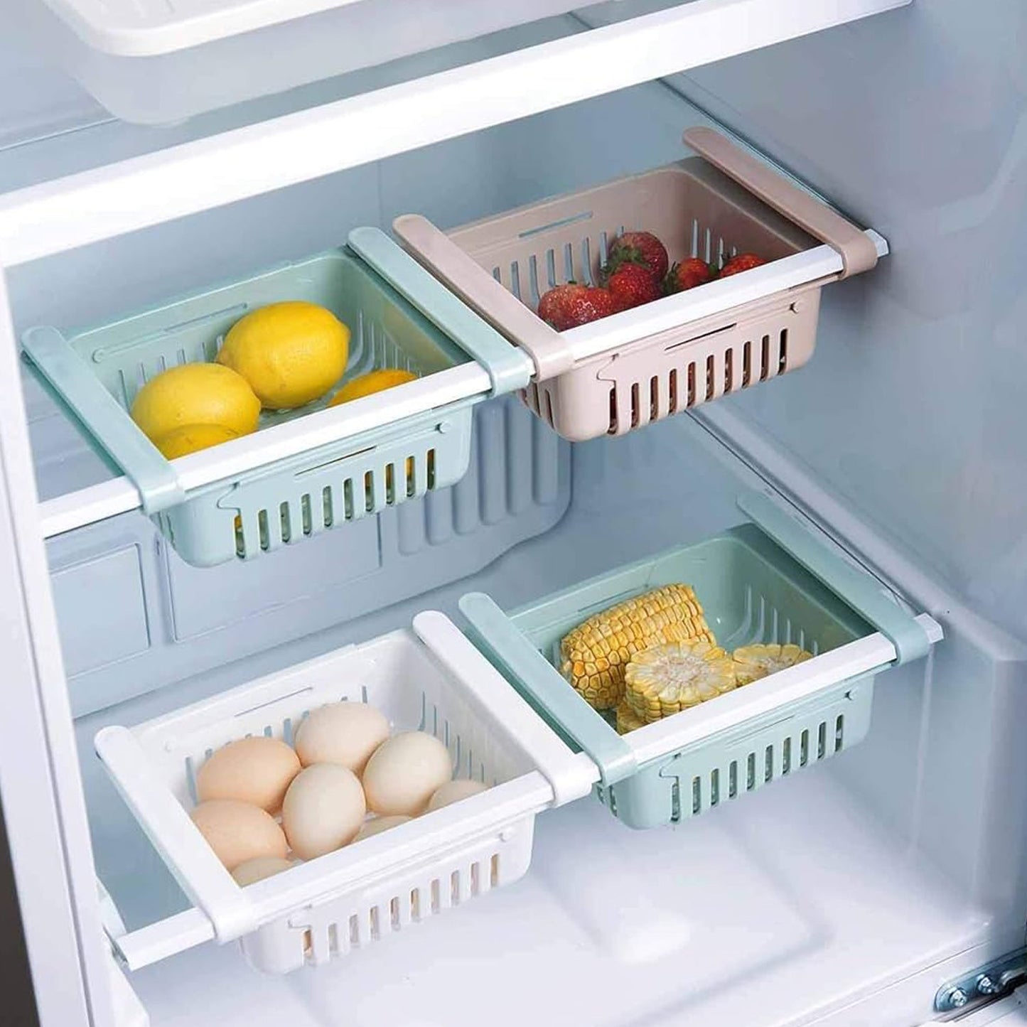 Expandable Adjustable Multipurpose Fridge Storage Basket (1 Pc) Wukusy