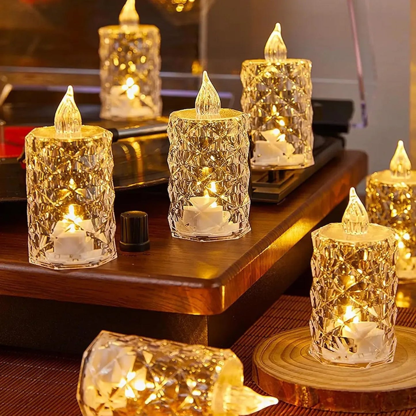 Flameless And Smokeless Decorative Candles Led Tea Light Diwali (24 Pcs Set) Wukusy