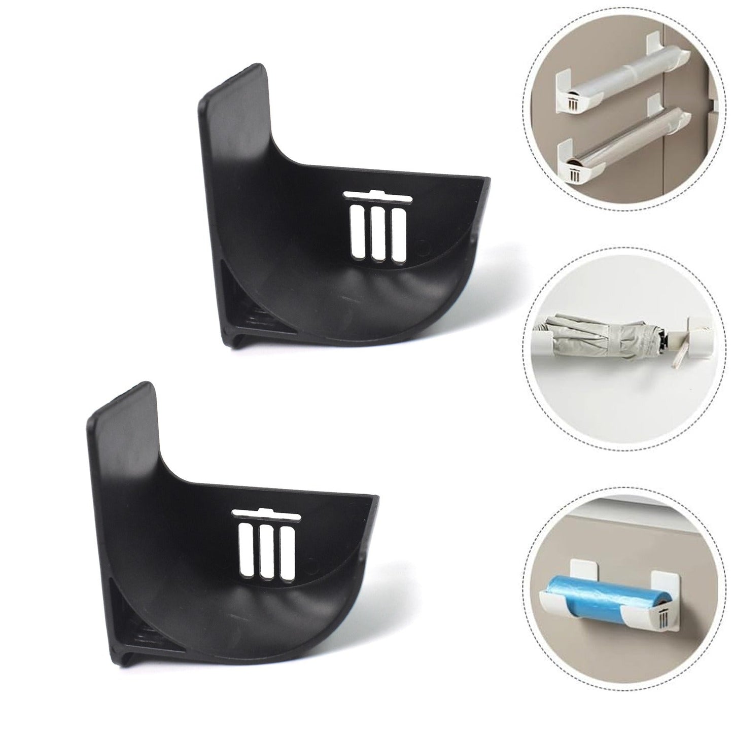 Trash Bag Holder Wall Mounted Trash Bags Storage Rack (1 Pair) Wukusy