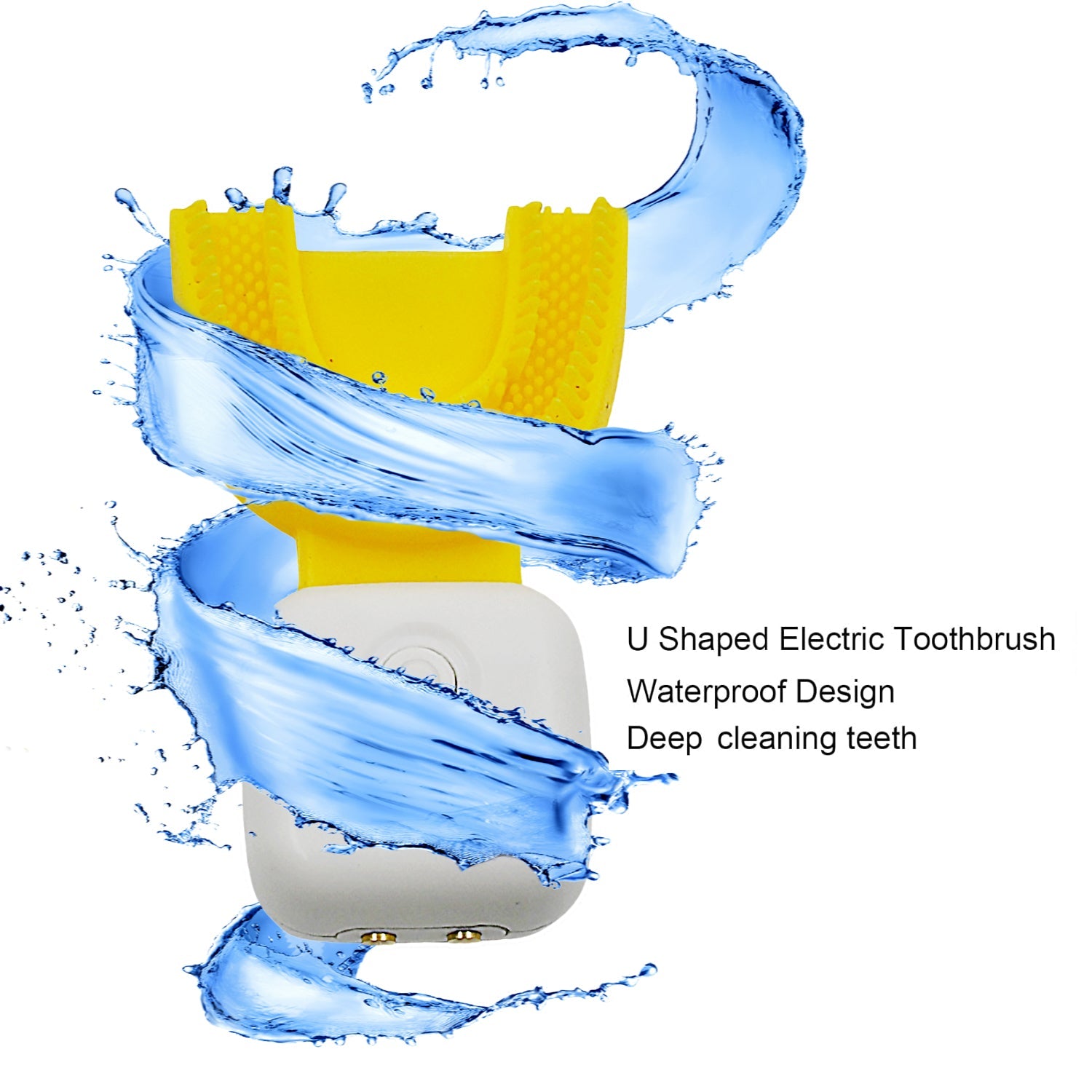 12577 Ultrasonic Electric Toothbrush U Shaped Automatic Toothbrushes For Teeth Whitening Rechargeable Waterproof Training Toothbrushes For Kids Childrens (1 Pc) Wukusy