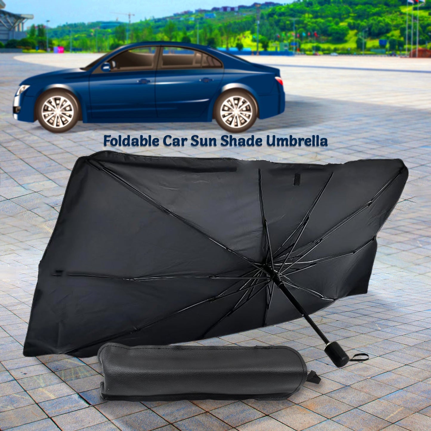 Windshield Umbrella Sun Shade Cover For Car (1 Pc) Wukusy