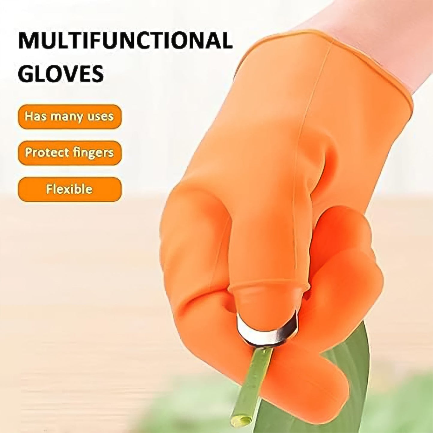Gloves Silicone Thumb Knife Finger Protector Gears Cutting Vegetable Harvesting Knife Wukusy