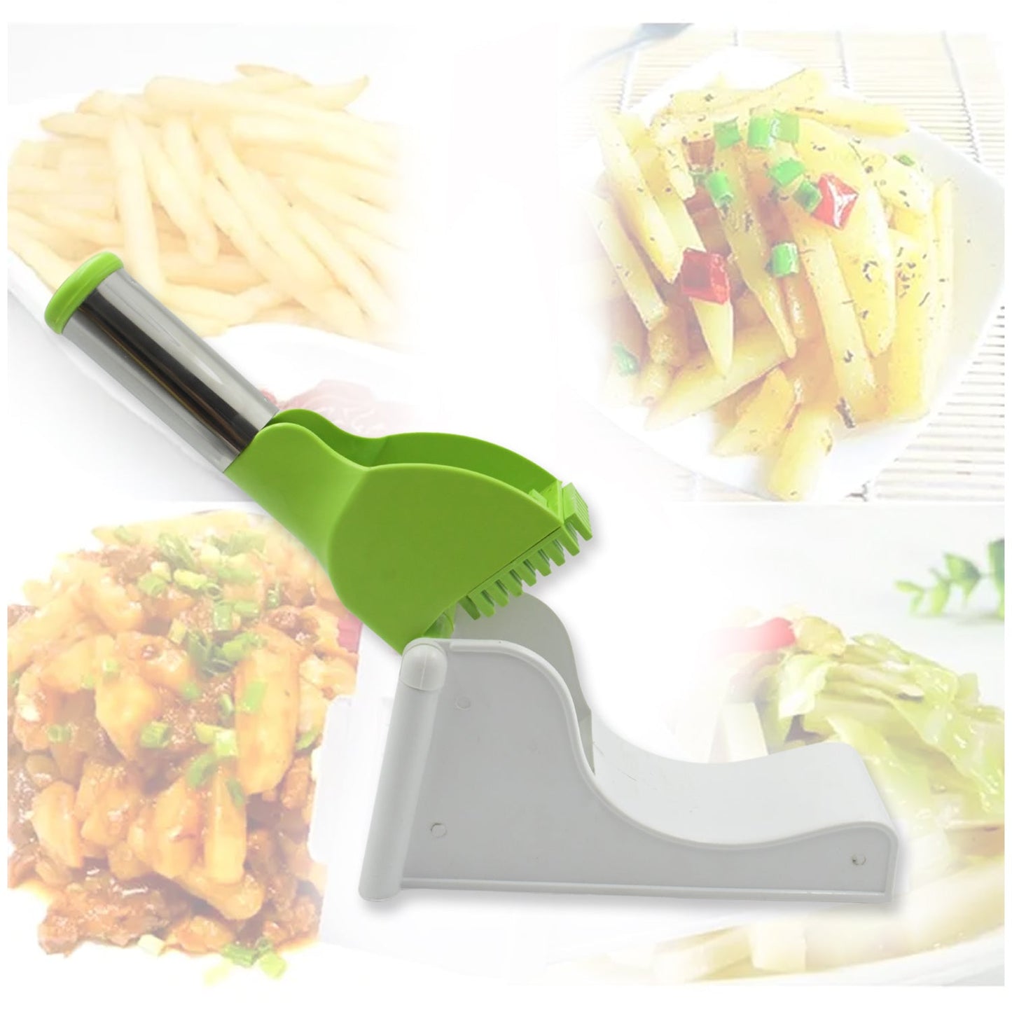 Virgin Plastic French Fry Chipser Potato Chipserpotato Slicer With Container Wukusy