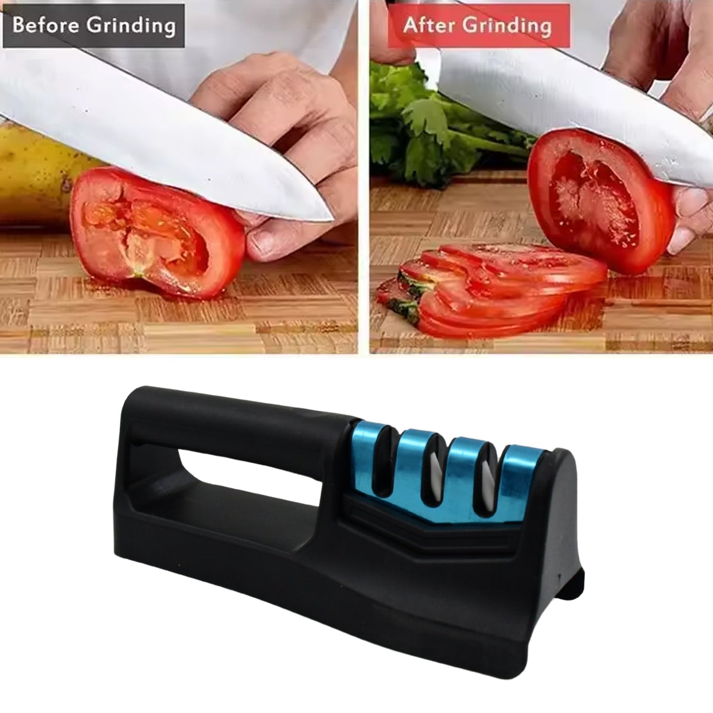 Knife Sharpener For Kitchen  Knife Sharpener With Vegetable Chopper And Fish Scale Remover  Handheld Knives  Pocket Knife Sharpener  Knife Sharpener For Chefs  Serrated Knife (9in1) Wukusy