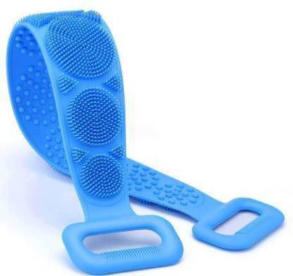1302 Silicone Body Back Scrubber Double Side Bathing Brush For Skin Deep Cleaning Wukusy