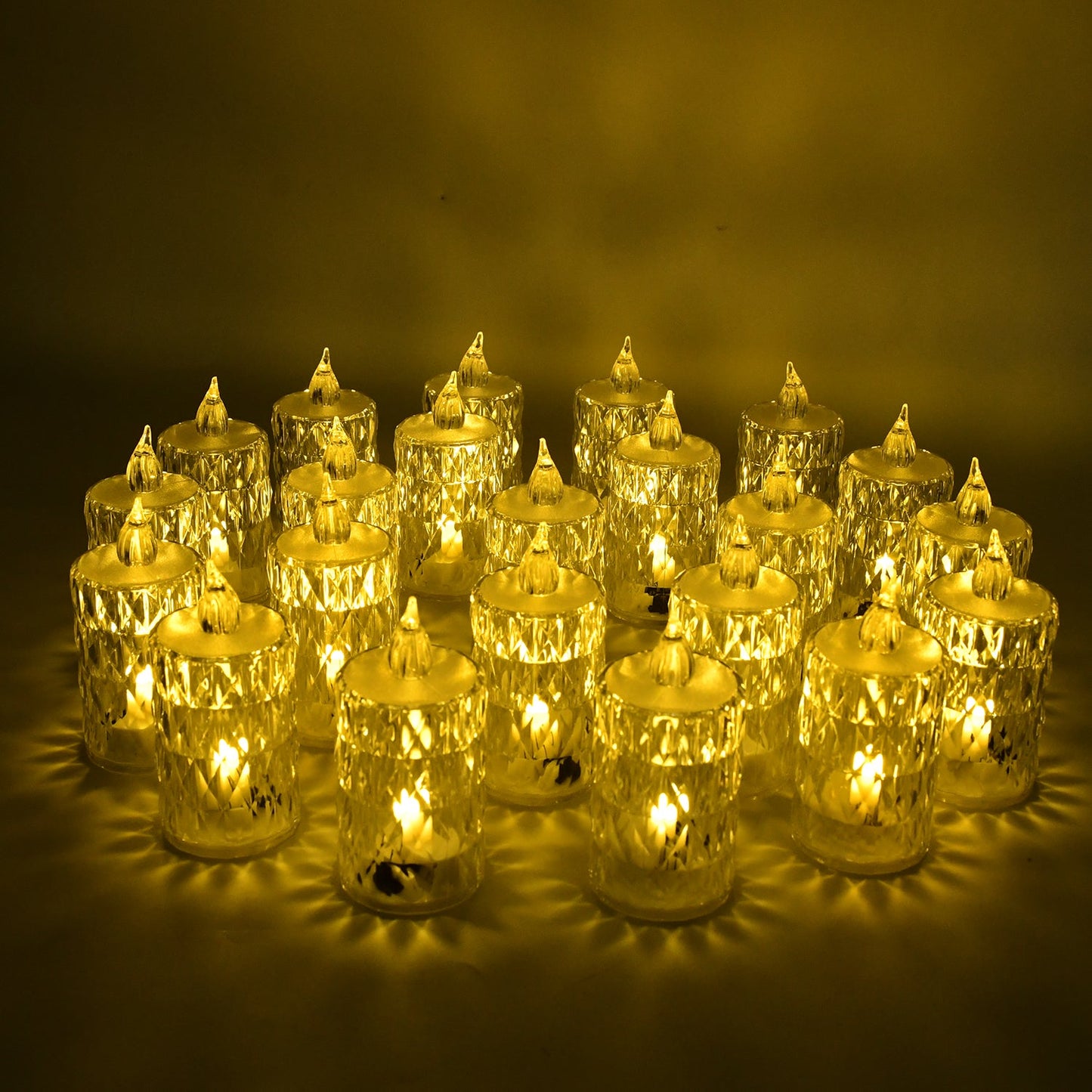 Flameless And Smokeless Decorative Candles Led Tea Light Diwali (24 Pcs Set) Wukusy