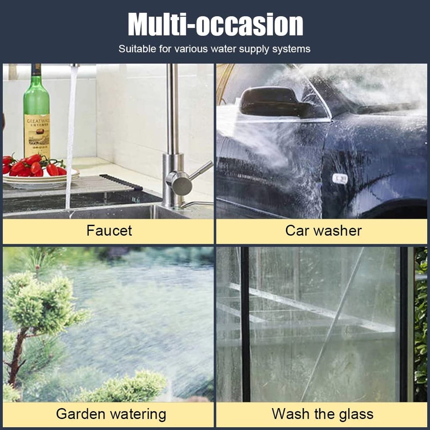 High Pressure Water Gun Nozzle Car Wash Water Gun Nozzle Alloy Garden Nozzle Spray Gun Wukusy