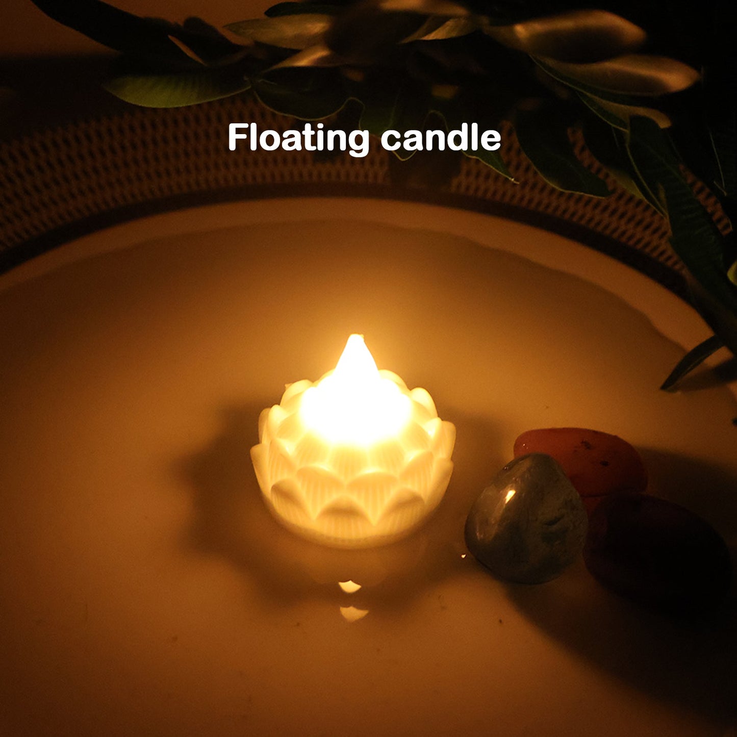 Led Floating Lotus Water Sensor Candles (12 Pc) Wukusy