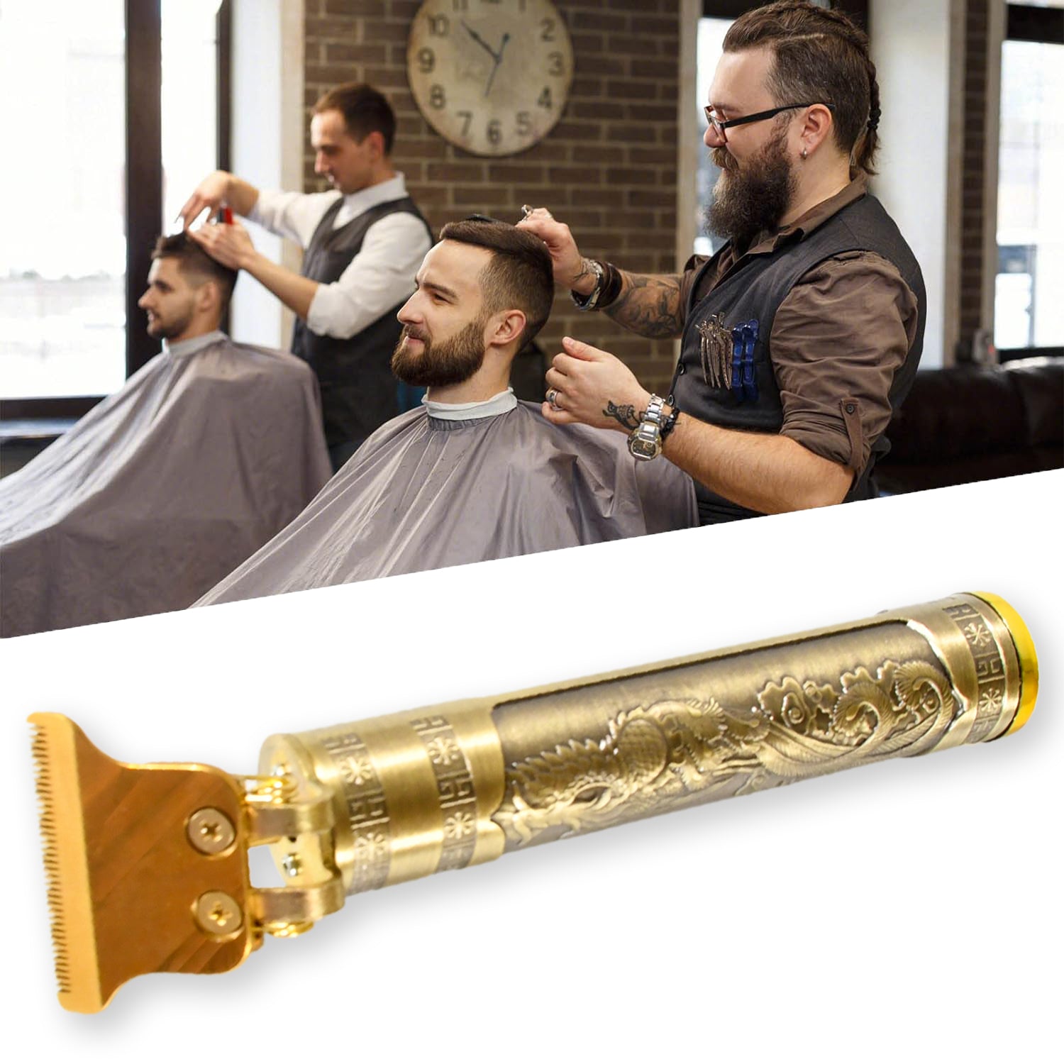 12702 Hair Trimmer For Men Hair Style Trimmer Professional Hair Clipper Electric Shaving Machine Dry Shaving For Men - Hair Shaving And Trimming Beard With 4 Adjustable Blade Clipper Oil Cleaning Brush Wukusy