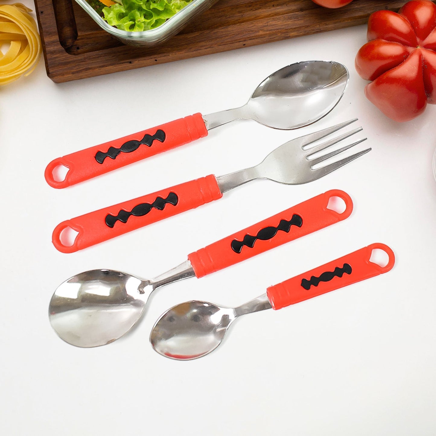 Classic Cutlery Set For Dining Table Stainless Steel 24-piece Set With Stand (1 Set Wukusy