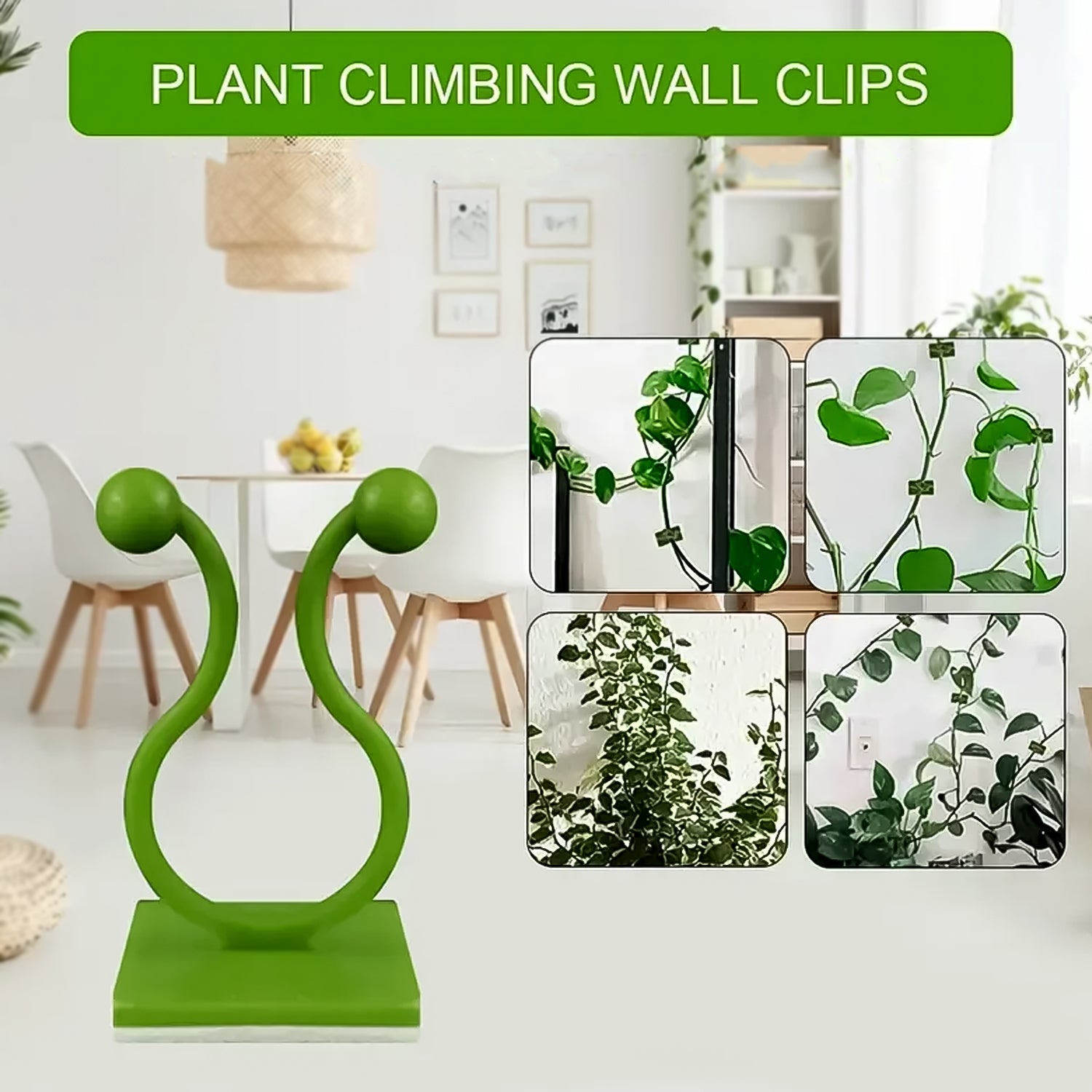 Plant Climbing Wall Fixture Clip Self-adhesive Hook (100 Pcs Set) Wukusy