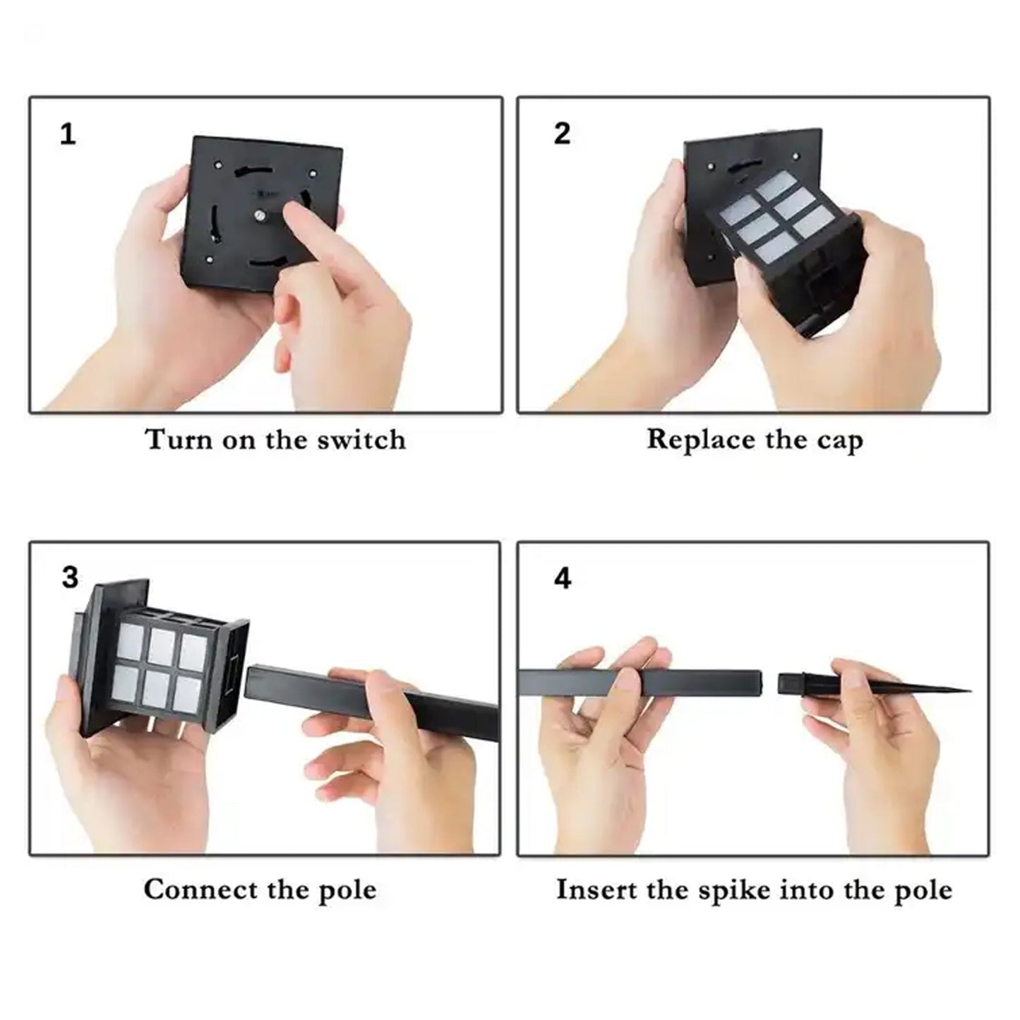 1493 Big Solar Outdoor Lights 6 Pack Waterproof Solar Pathway Lights 10 Hrs Long-lasting Led Landscape Lighting Solar Garden Lights Solar Lights For Walkway Path Driveway Patio Yard Lawn (6 Pc Set) Wukusy