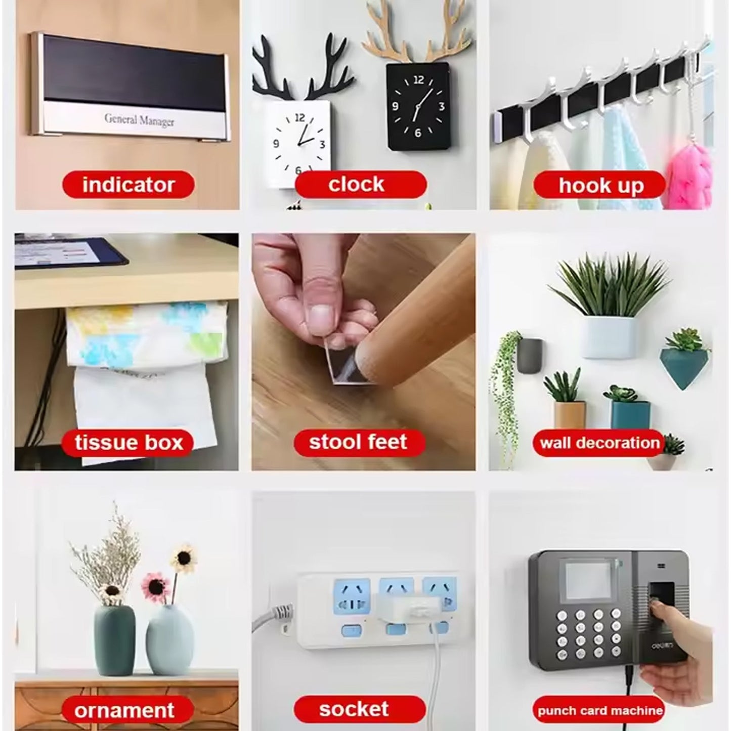 Strong Double Sided Tape Foam Mounting Tape (2 Pcs Set) Wukusy