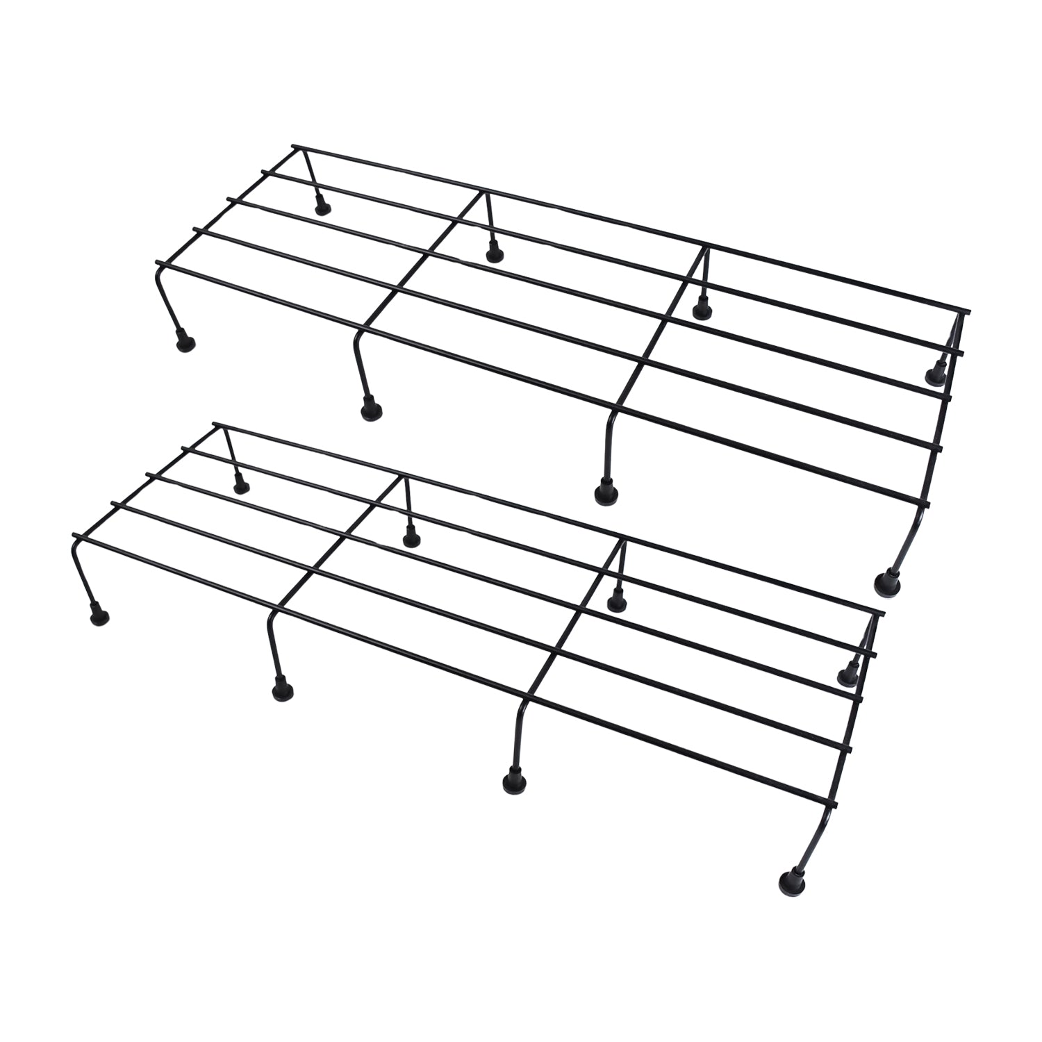 Metal Rectangle Flower Plant Stand For Balcony (6020 Cm  2 Pc Set) Wukusy