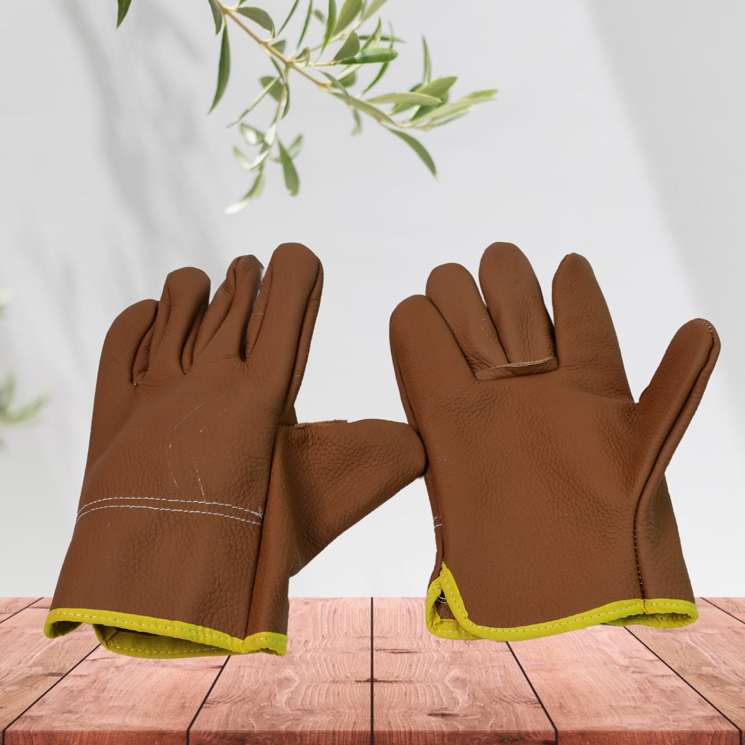 Gloves Gardening Gloves For Men Women Leather Gloves Heavy Duty Gloves (1 Pair) Wukusy