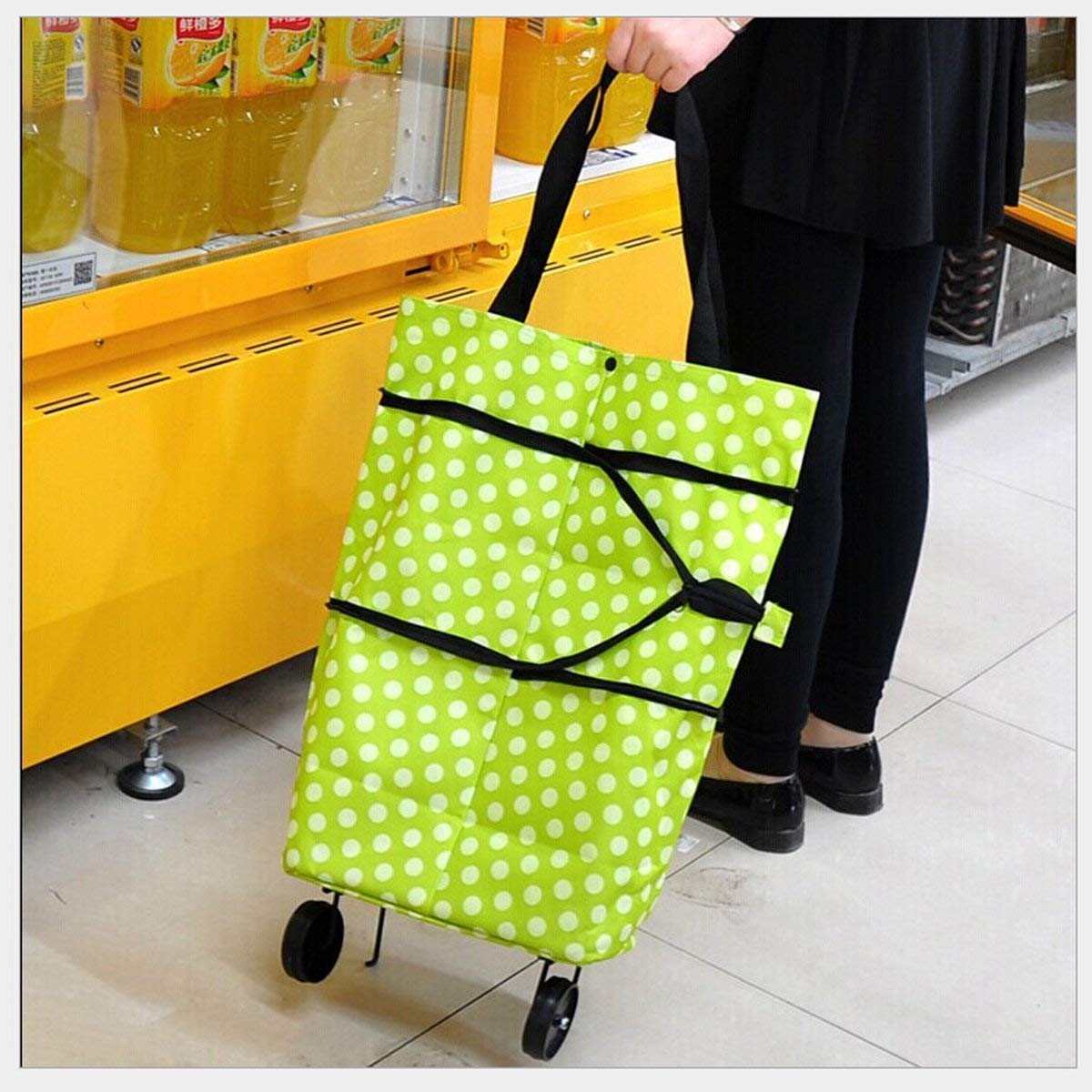 1652 Folding Cart Bags Trolley Shopping Bag For Travel Luggage Wukusy