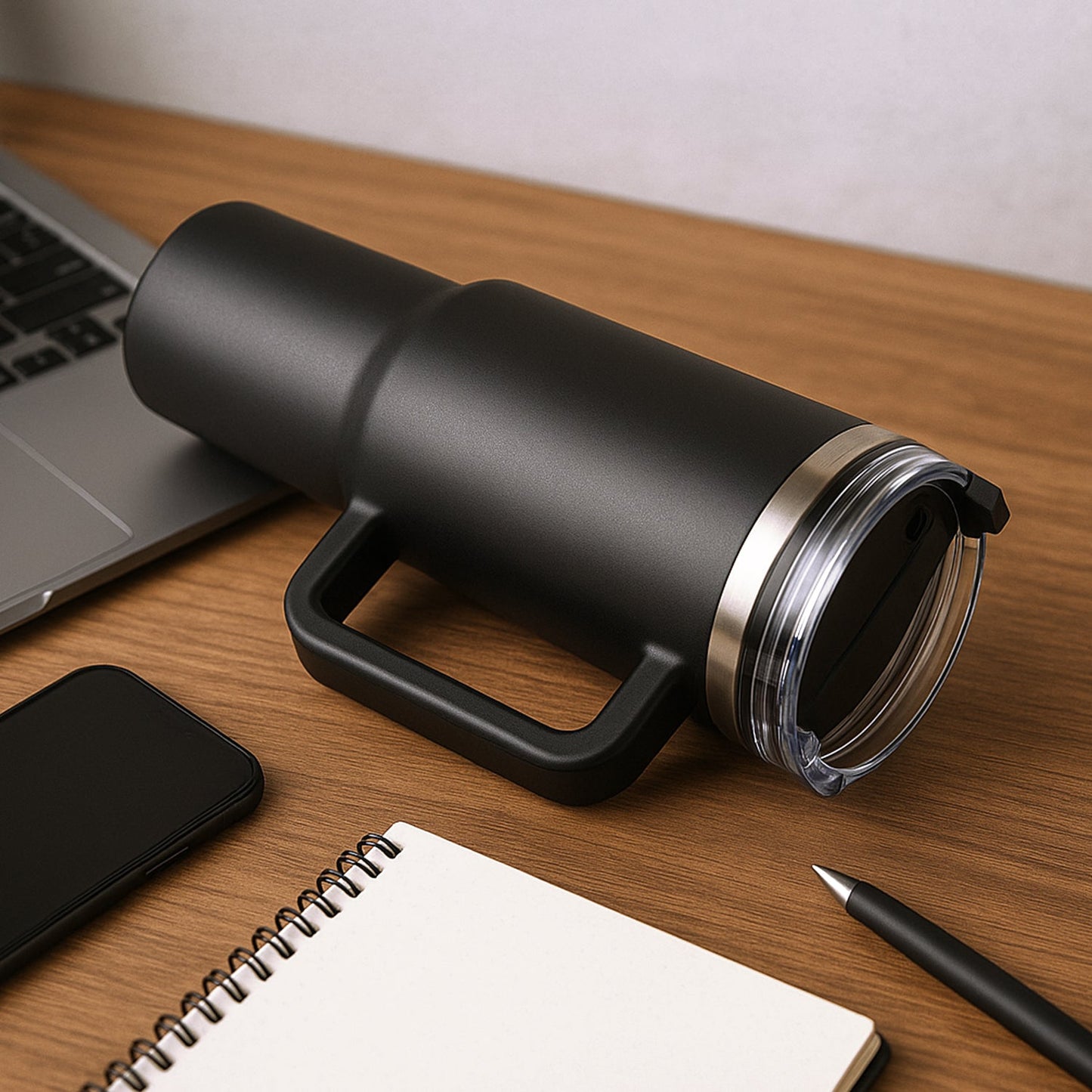 Premium 1200 Ml Stainless Steel Vacuum Insulated Travel Mug With Straw And Handle (1200ml 1 Pc) Wukusy