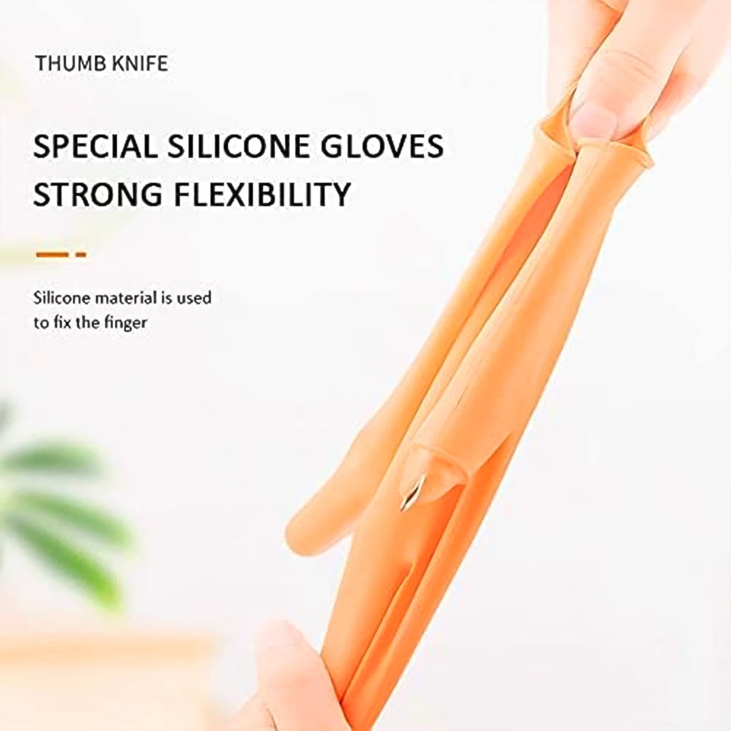 Gloves Silicone Thumb Knife Finger Protector Gears Cutting Vegetable Harvesting Knife Wukusy