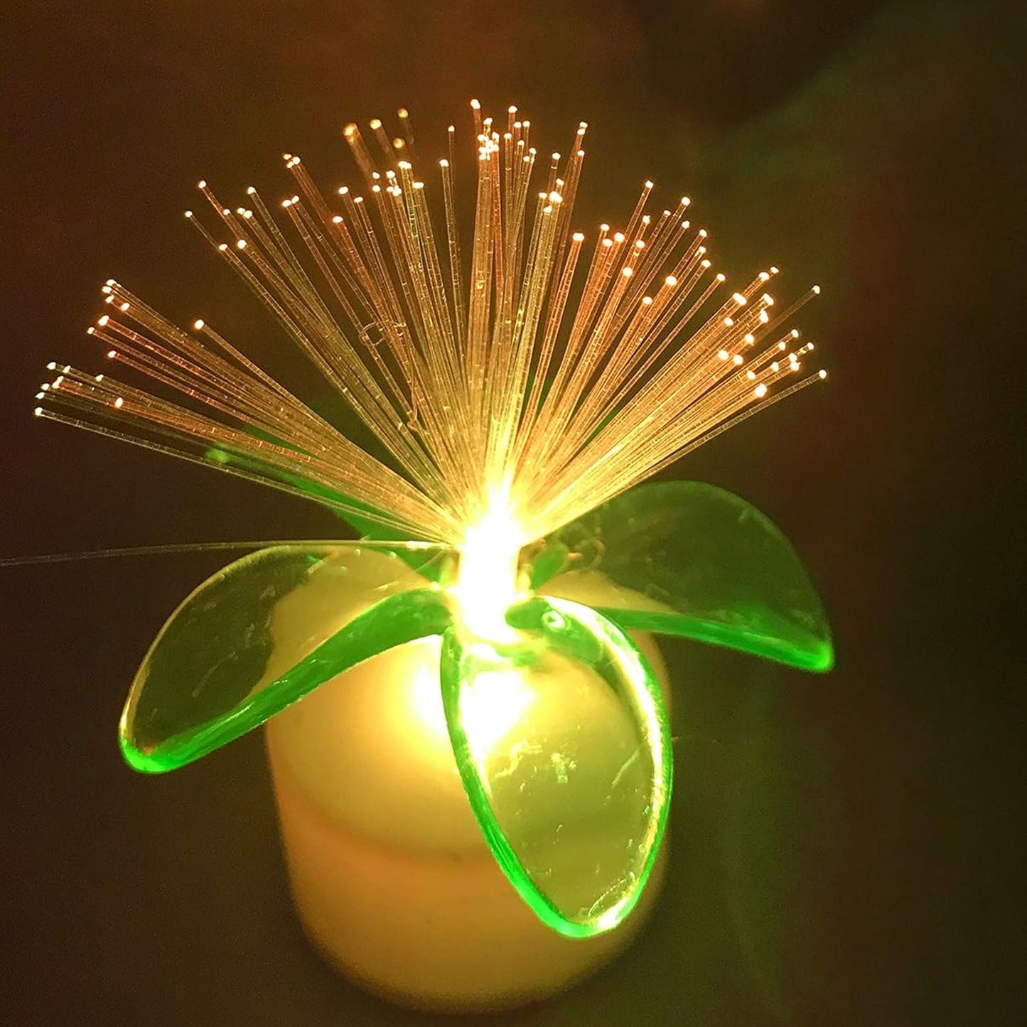 6237 Fiber Optic Light Mini Color Change Led Table Centerpieces Light Up Candle - Pack Of 12 Wukusy