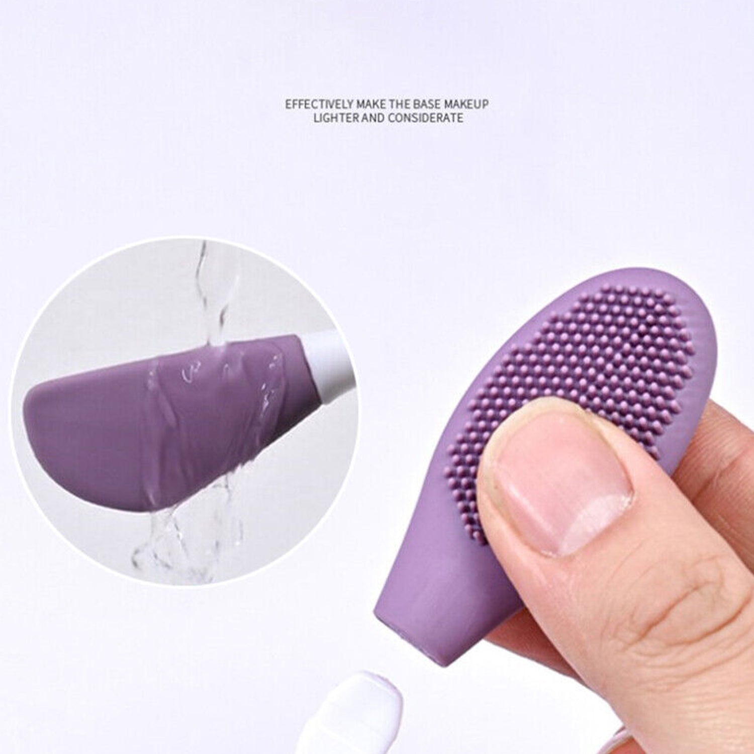 12532 Double-headed Silicone Mask Brush Face Cleansing And Applying Mud Mask Beauty Salon Special Brush Smear Tool Facial Scrub Silicone Wash Scrubber Face Tools (1 Pc) Wukusy