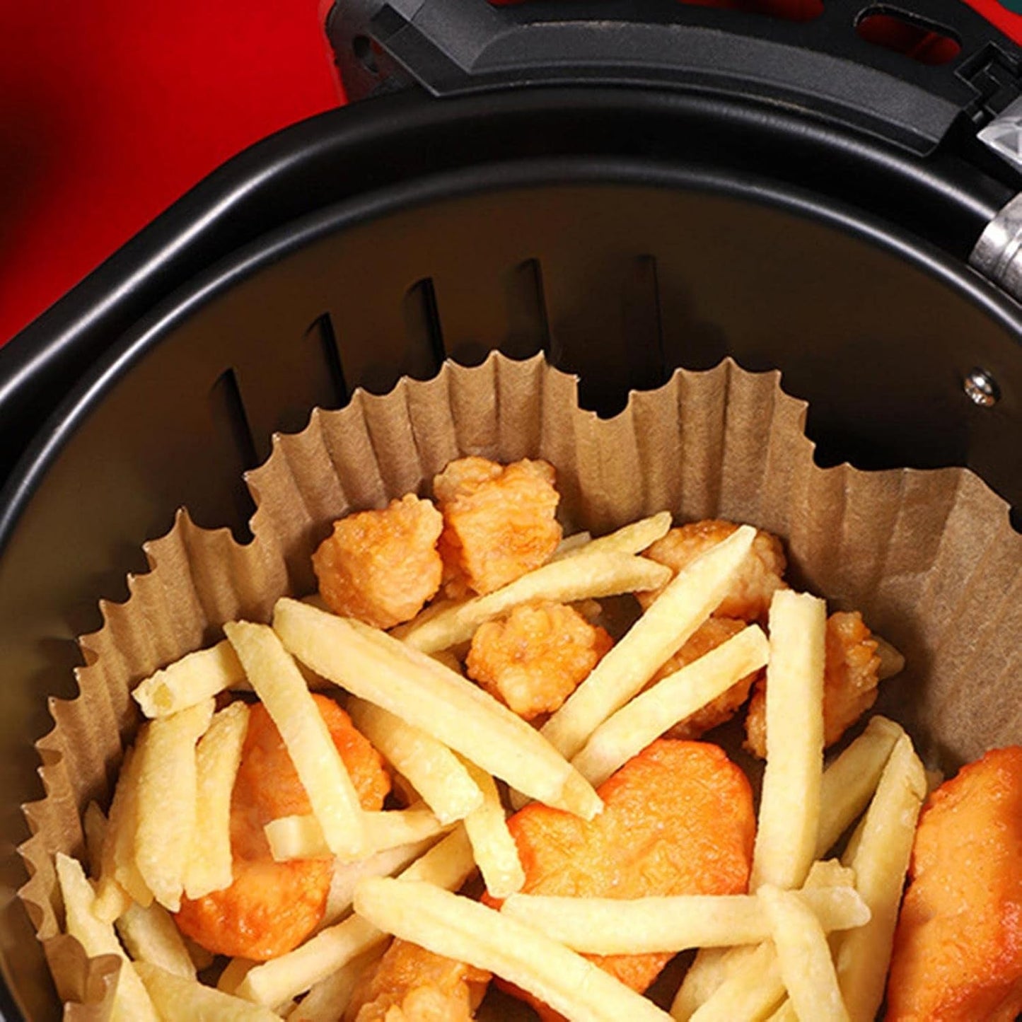 Round Air Fryer Disposable Paper Liner (50 Pcs Set 160mmx45mm) Wukusy