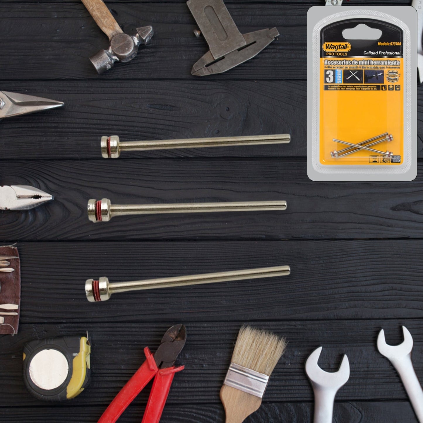 Cut-off Wheel Screw Mandrels Shank Dia Cutting Disc Holder (3 Pcs Set) Wukusy