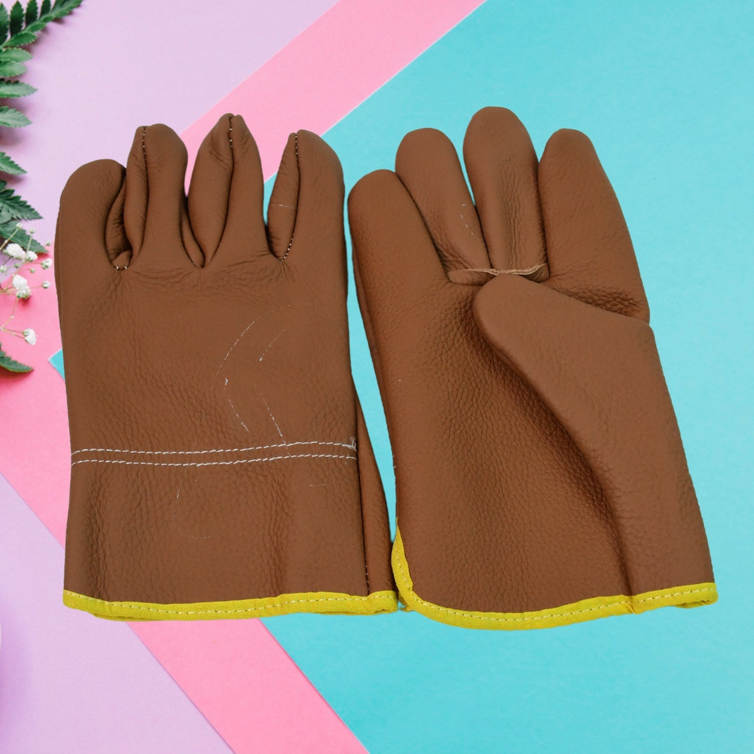 Gloves Gardening Gloves For Men Women Leather Gloves Heavy Duty Gloves (1 Pair) Wukusy