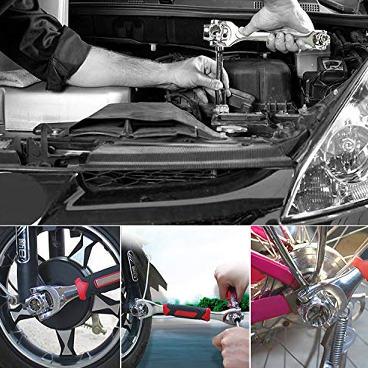 48 In 1 Wrench Swivel Head Multi Tool Spanner Tools Socket Works With Spline Bolts Multi Function Universal Furniture Car Repair Wukusy